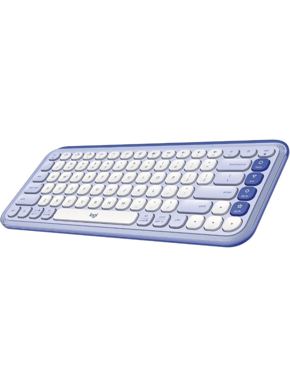 Wireless Bluetooth Keyboard - Lilac & Off-White, Stylish Design, Compact